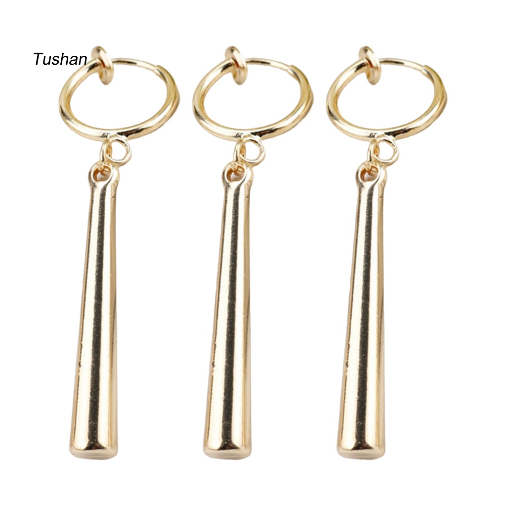 Bông Tai Dạng Móc Bằng Hợp Kim Màu Sắc Đơn Giản Lâu Trôi Dành Cho Nữ