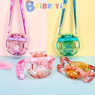 Bình Nước Beibein Hình Bánh donut Dễ Thương Có Ống Hút Tiện Dụng Cho Bé