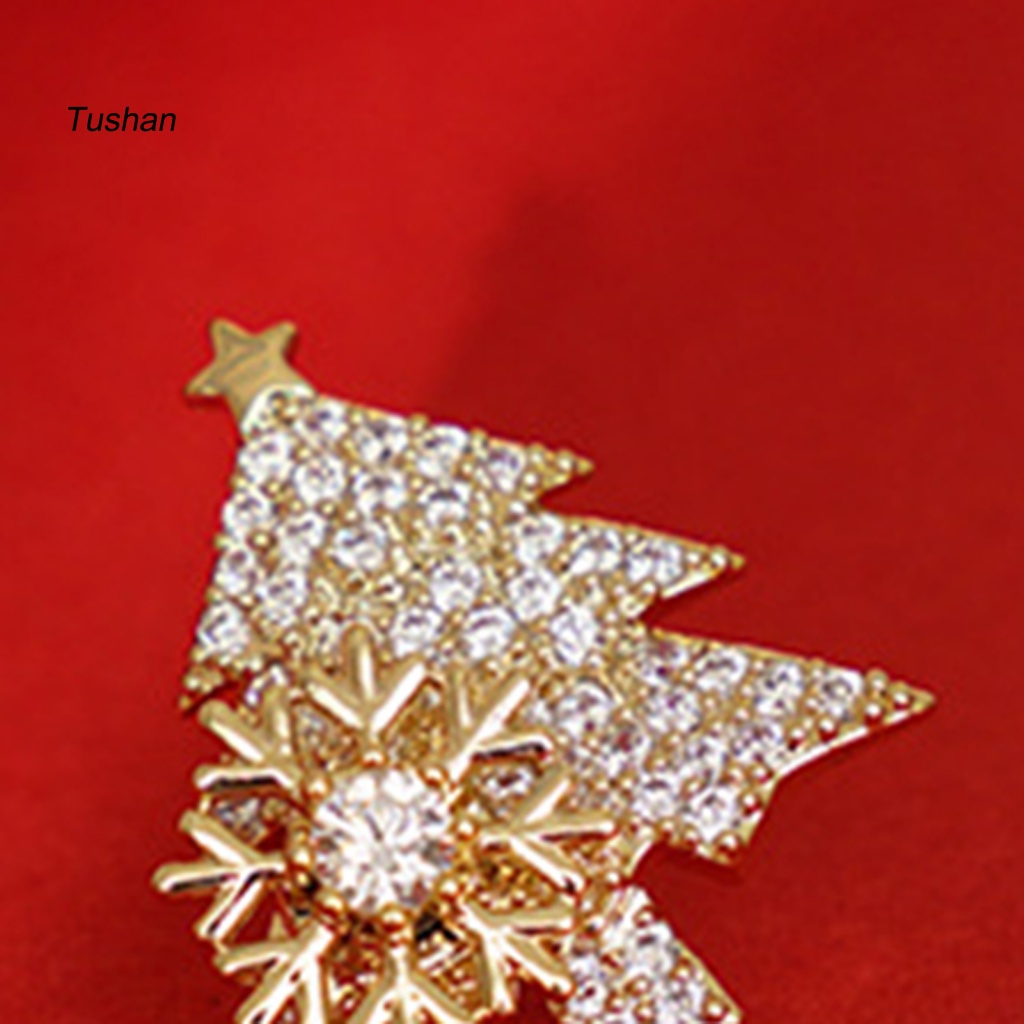 1 Đôi Bông Tai Hình Hoa Tuyết Đính Đá Lấp Lánh Dành Cho Nữ