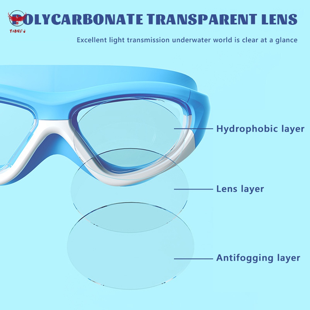 Kính Bơi Trong Suốt Chống Thấm Nước Có Dây Điều Chỉnh Được Tiện Dụng
