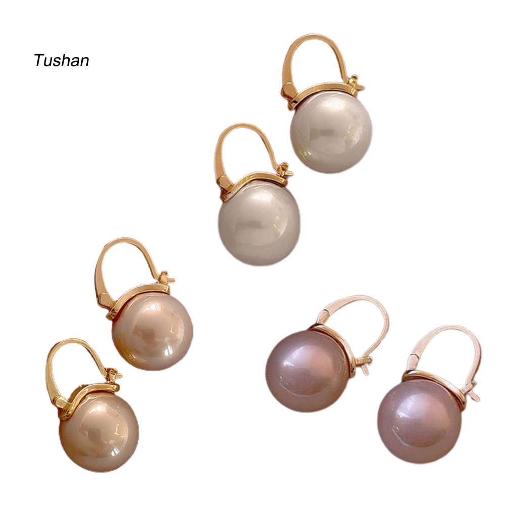 [Ts] 1 Đôi Bông Tai Đính Ngọc Trai Giả Tinh Tế Bắt Mắt Thích Hợp Cho Hoạt Động Ngoài Trời