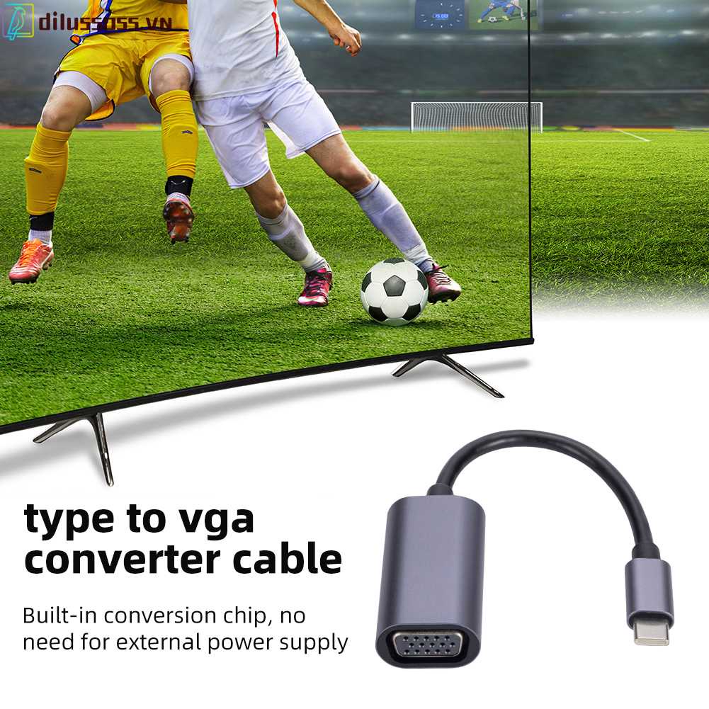Cáp ChuyểN ĐổI USB C Sang VGA 1080P HD Cho MacBook Air / Pro