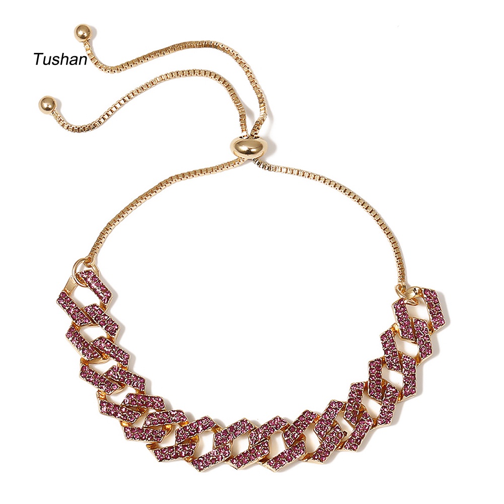 Vòng cổ / Vòng Đeo Tay Dạng Chuỗi Xích Có Đính Đá Dành Cho Nữ