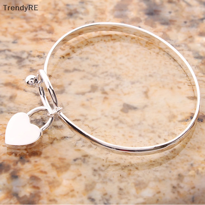 Vòng Đeo Tay Mạ Bạc 925 Mặt Trái Tim Thời Trang Mới Chất Lượng Cao Cho Nữ