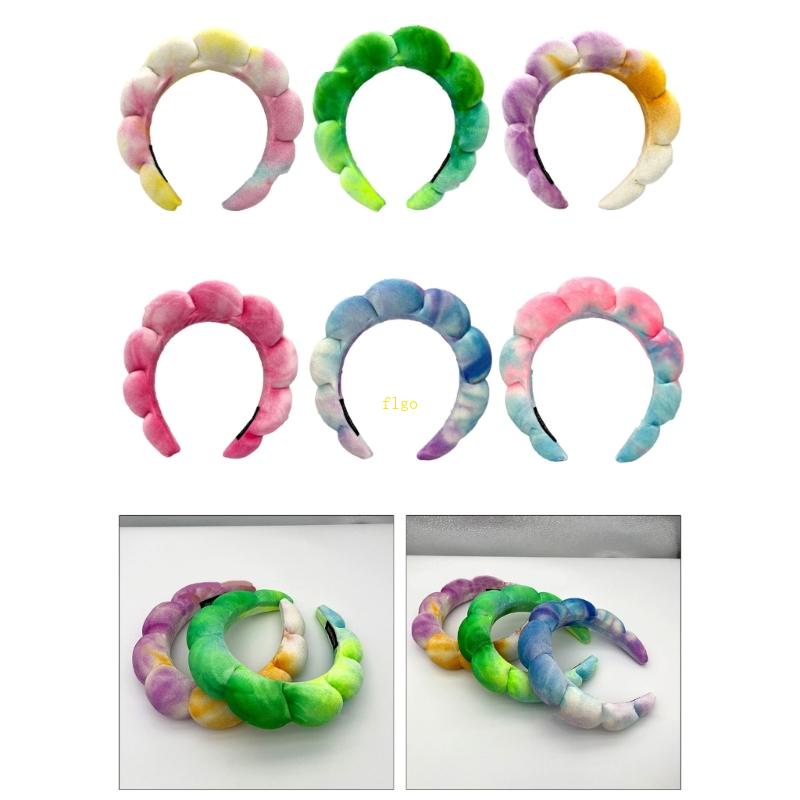 Flgo Băng Đô Cài Tóc Bằng Bọt Biển Thân Thiện Với Da Chống Trượt Nhuộm Màu Thời Trang Cho Nữ