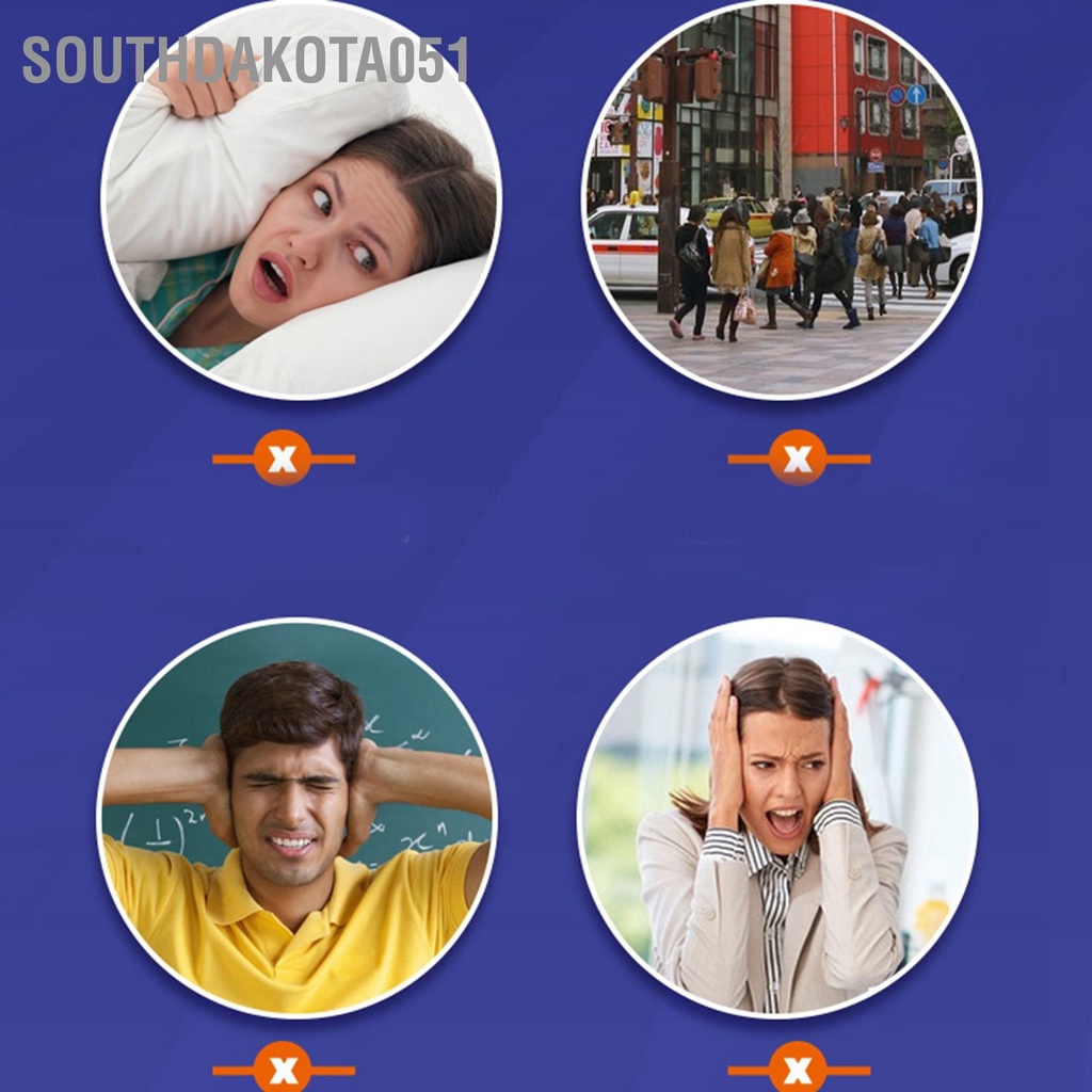 Southdakota051 Nút Tai Silicon Mềm Bơi Chống Nước Giảm Tiếng Ồn Cho Giấc Ngủ Ký Túc Xá Bảo Vệ Thính Giác 7th Thế Hệ