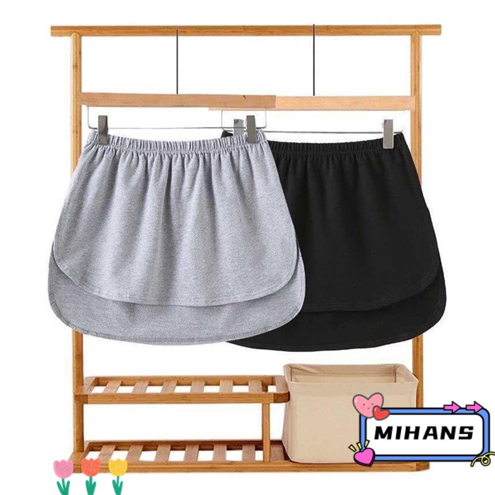 Mih Layering Áo Sơ Mi Giả Viền Chân Váy Mini Dài Nửa Thân Xẻ Tà