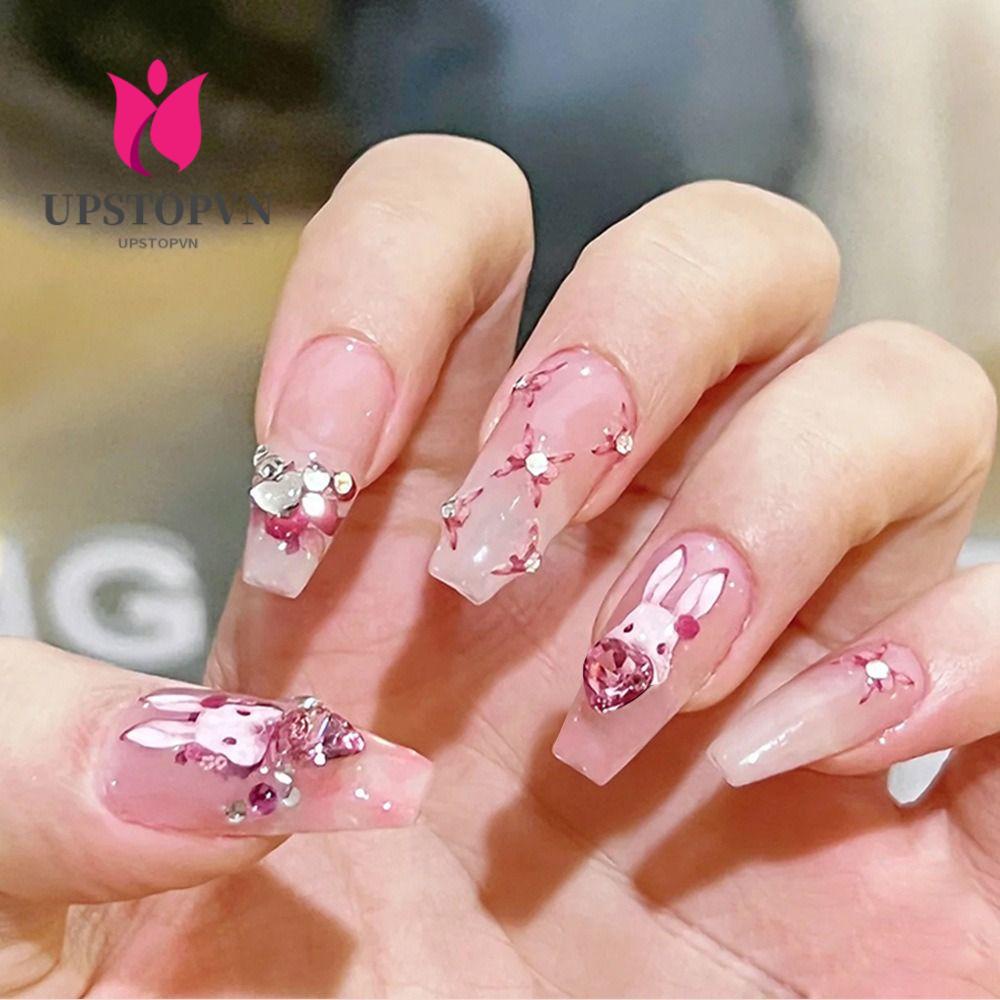 Móng Tay Giả Dạng Nhấn Che Phủ Toàn Diện Hình Chữ T