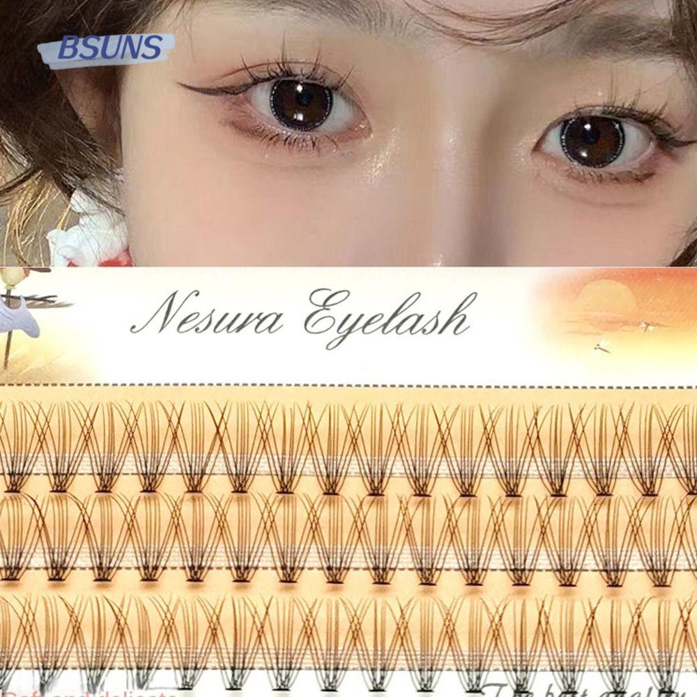 Set 1 Hộp / 60 Cụm Lông Mi Giả 8~16mm BSUNS