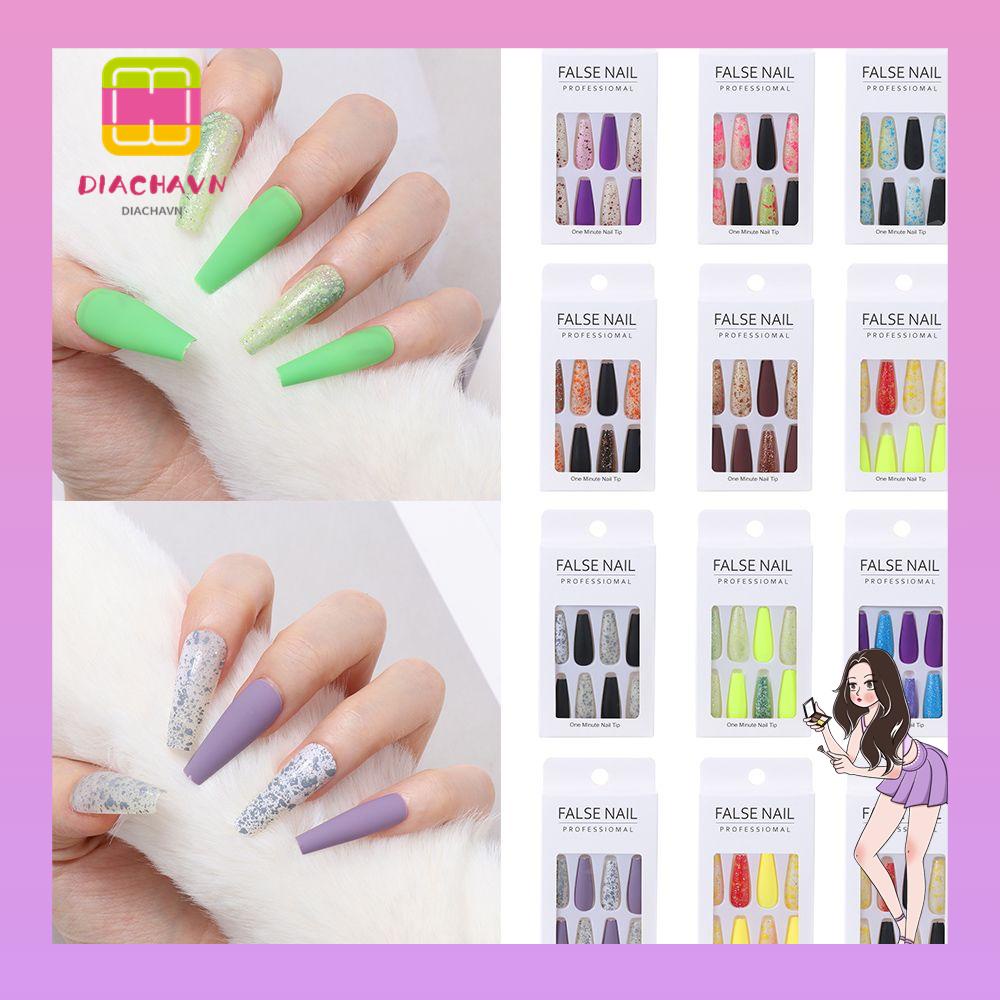 Set 24 Móng Tay Giả Hình Chữ T Tháo Rời Được Tiện Lợi Dành Cho Múa Ba Lê