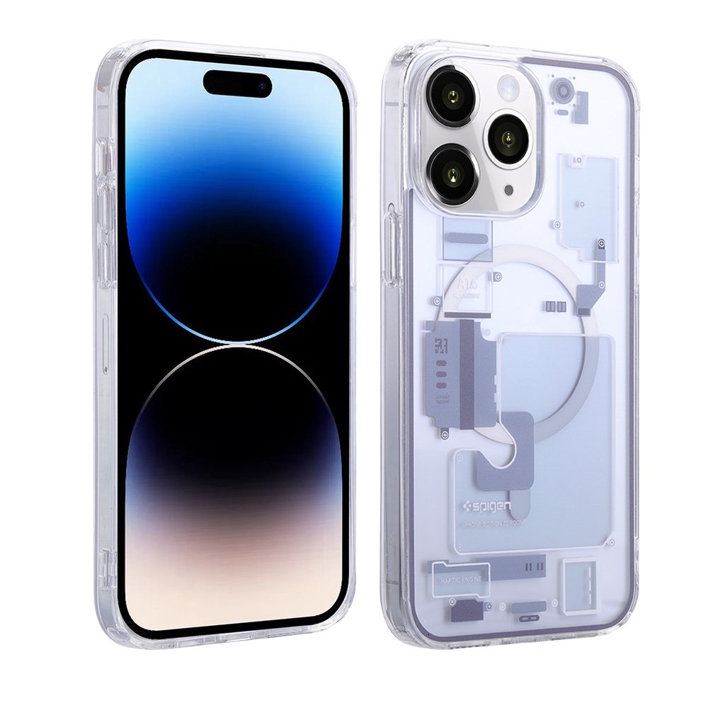 SPIGEN Phù Hợp Ốp Điện Thoại acrylic In Hình Bảng Mạch Công Nghệ Hút Nam Châm Cho iphone 14 13 pro max