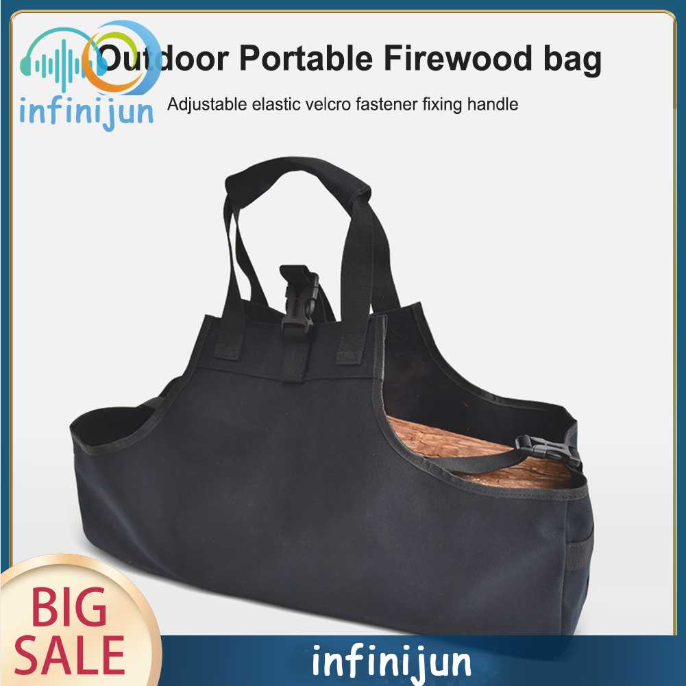 Giỏ Đựng Củi / Gỗ Bằng Vải Oxford Chống Bẩn Tiện Dụng Mang Theo Du Lịch Cắm Trại