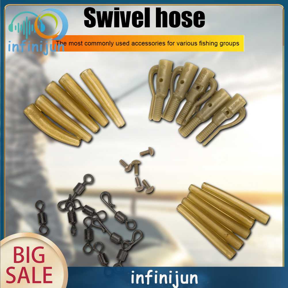 Set 30 Ống Cao Su Mềm Có Khớp Khuyên Cho Câu Cá