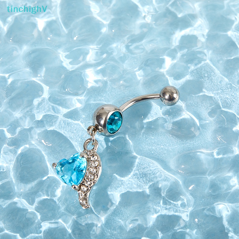[TinchighV] Khuyên Rốn Dạng Thanh Tạ Đính Đá Zircon Quyến Rũ Chất Lượng Cao Cho Nữ [Mới]