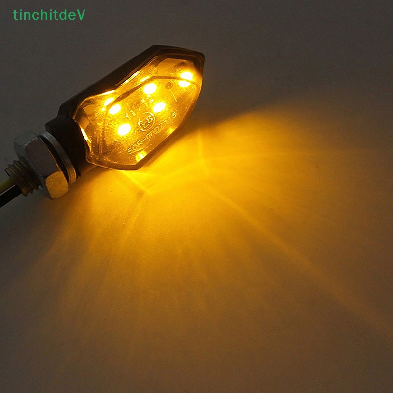 Đèn Tín Hiệu 5LED 12V Hai Dây Mini Màu Đen Cho Xe Máy