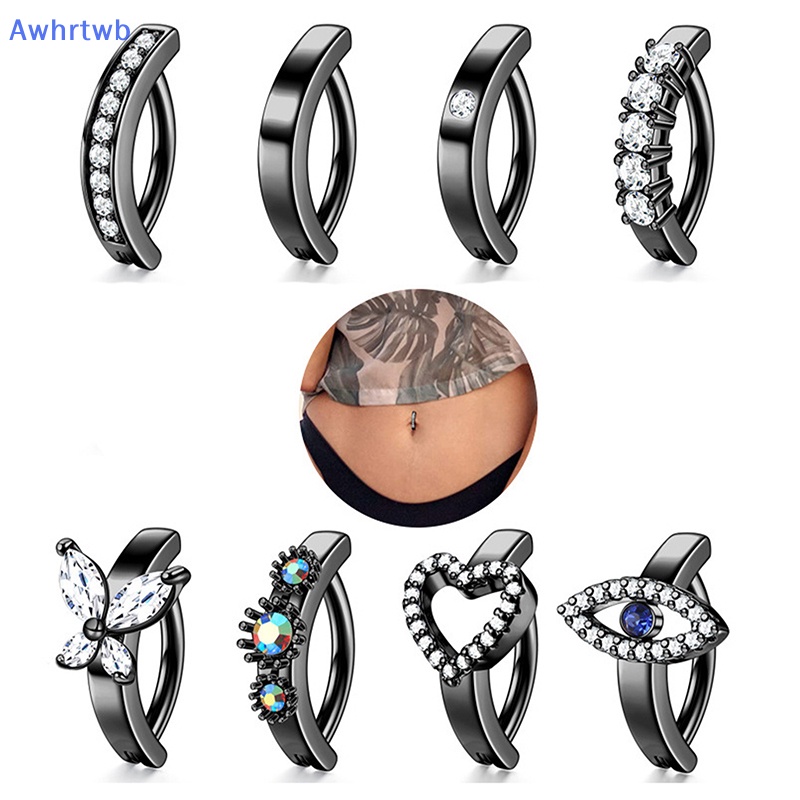 Khuyên Rốn Bằng Thép Không Gỉ Đính Đá Zircon Mới