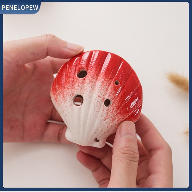 Kèn Ocarina 6 Lỗ Hình Trái Dâu Hoạt Hình Bằng Gốm Cho Người Mới Bắt Đầu