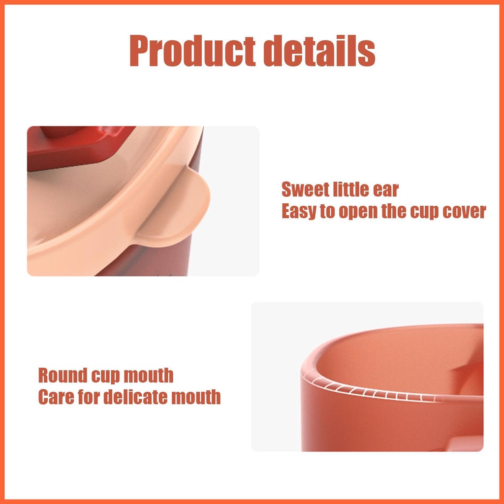 Cốc Uống Nước Bằng Silicone Có Tay Cầm Và Ống Hút Cho Bé