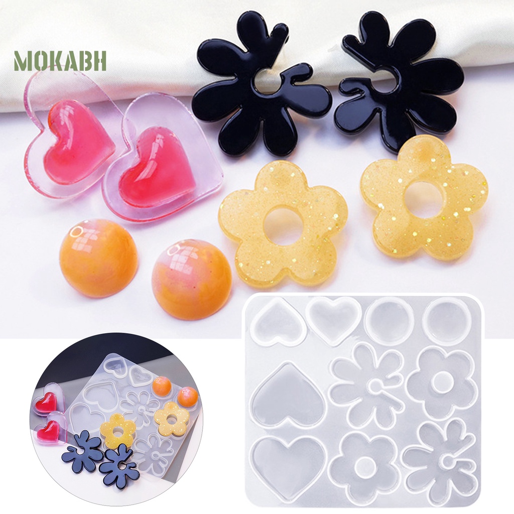 [Mới] Khuôn Silicone Làm Mặt Trang Sức Hình Học Nhiều Hình Dạng Chống Dính Dễ Dàng Tẩy Rửa