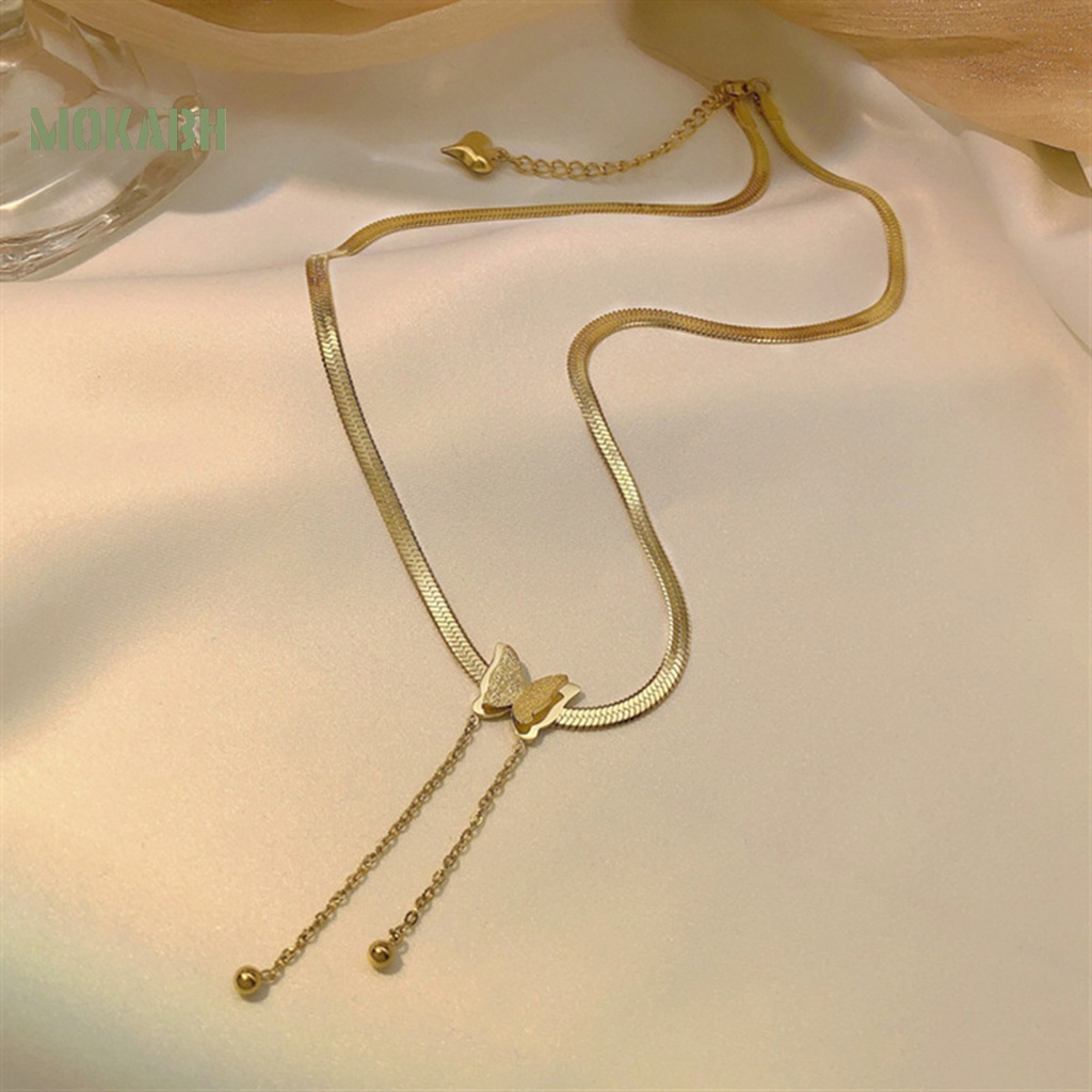 [Mới] Vòng cổ Mạ Điện Mặt Hình Bươm Bướm