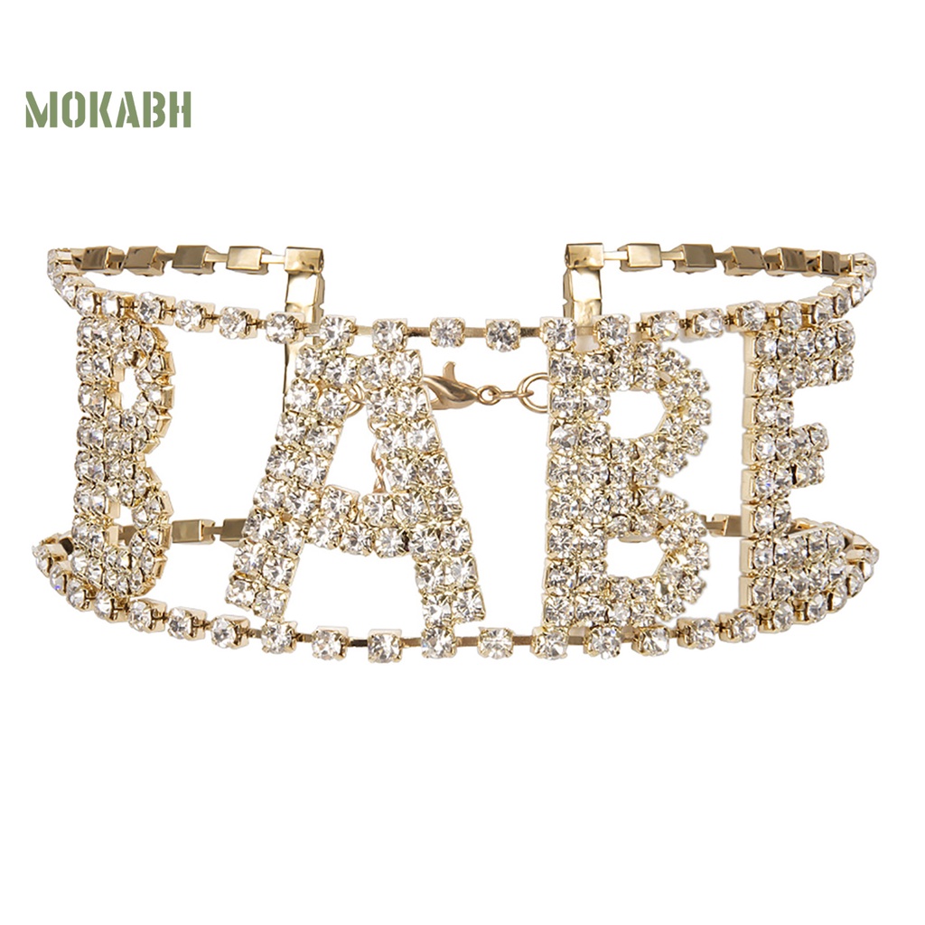 Vòng Cổ Đính Đá Khối Lấp Lánh Không Phai Màu Thời Trang Cho Nữ