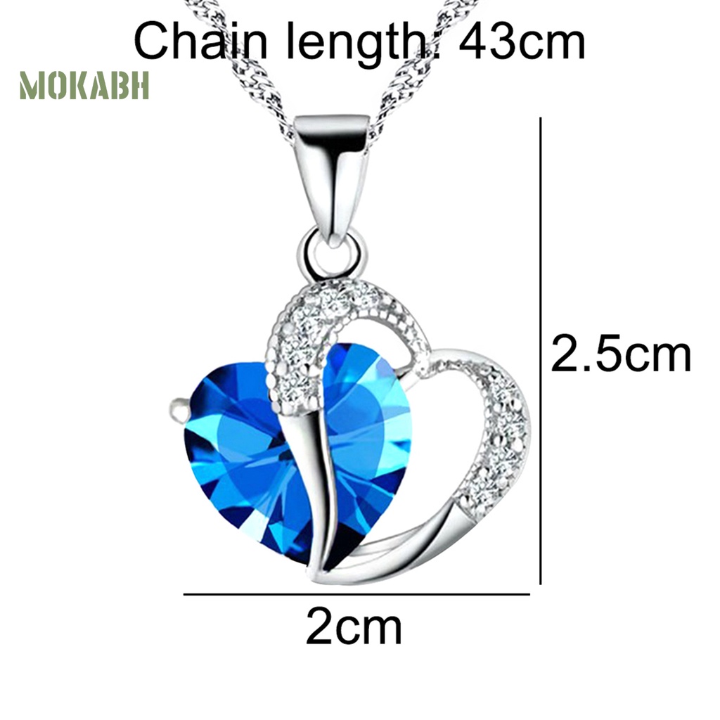 Vòng cổ Mặt Hình Trái Tim Đính Đá Zircon Thời Trang Cho Nữ