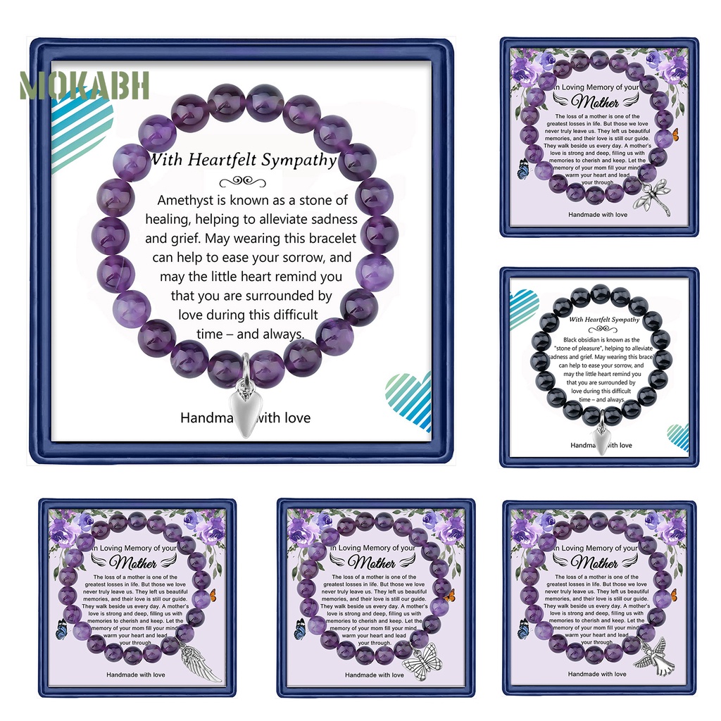 [Mới] Vòng Tay Chuỗi Hạt Màu Tím Mặt Hình Thiên Thần Mạ Điện Phụ Kiện Trang Sức Cho Nữ Granddaughter