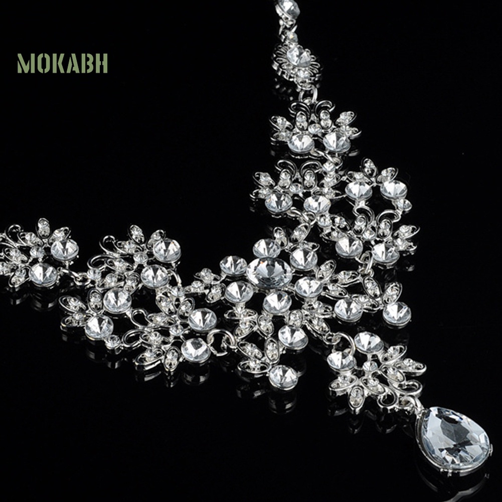 Bộ Vòng cổ + Bông Tai HìNh BướM ĐíNh Đá Xinh XắN