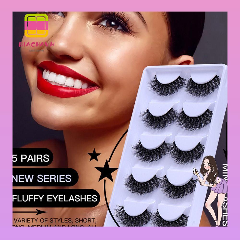Set 5 Cặp Lông Mi Giả Nối Dài Và Làm Dày Lông Mi