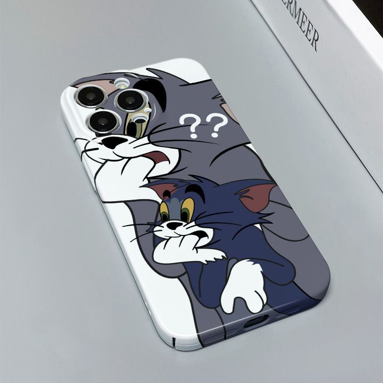 Ốp Điện Thoại Cứng Hình Mèo Và Chuột Cho iPhone14 1213 Redmi 9 1213