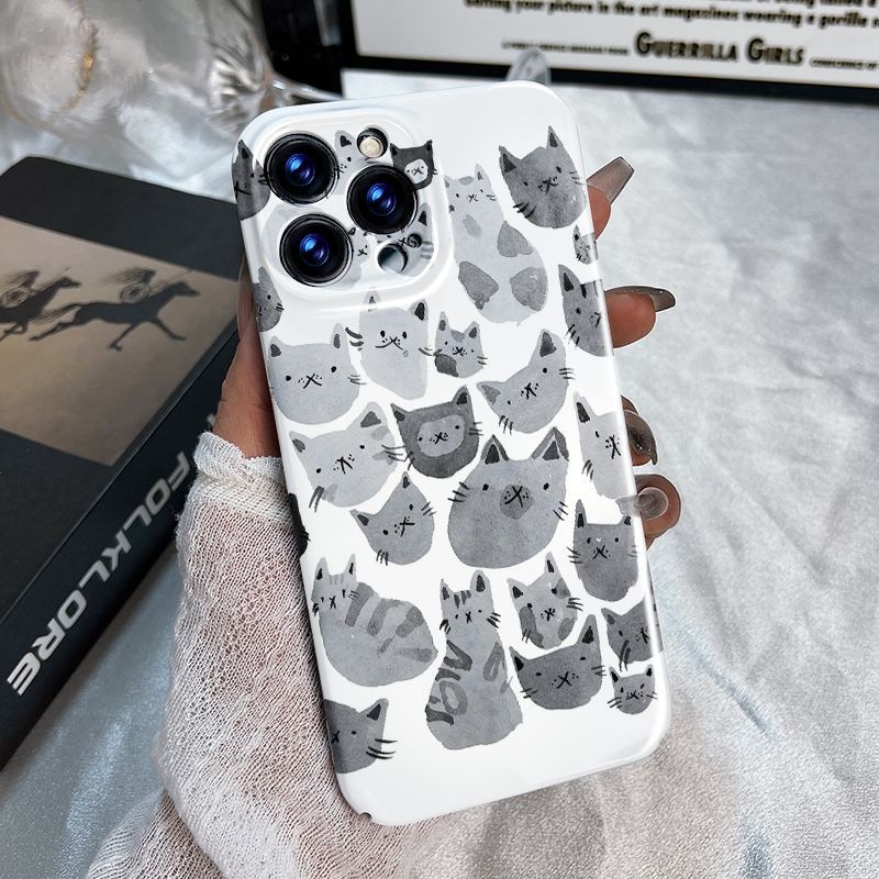 Ốp Điện Thoại Bảo Vệ Toàn Diện Màn Hình In Hình Mèo Cho Iphone1311 12 814pro xsmax Apple xr7plus TZ8D
