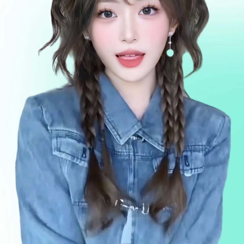 Tóc Giả Thắt Bím Đuôi Ngựa Y2k Phong Cách Hàn Quốc Dành Cho Nữ