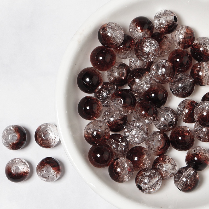 Set 50 Hạt Nhựa Acrylic Trong Suốt Hình Bông Hoa 8 / 10 / 12mm Làm Đồ Trang Sức Thủ Công