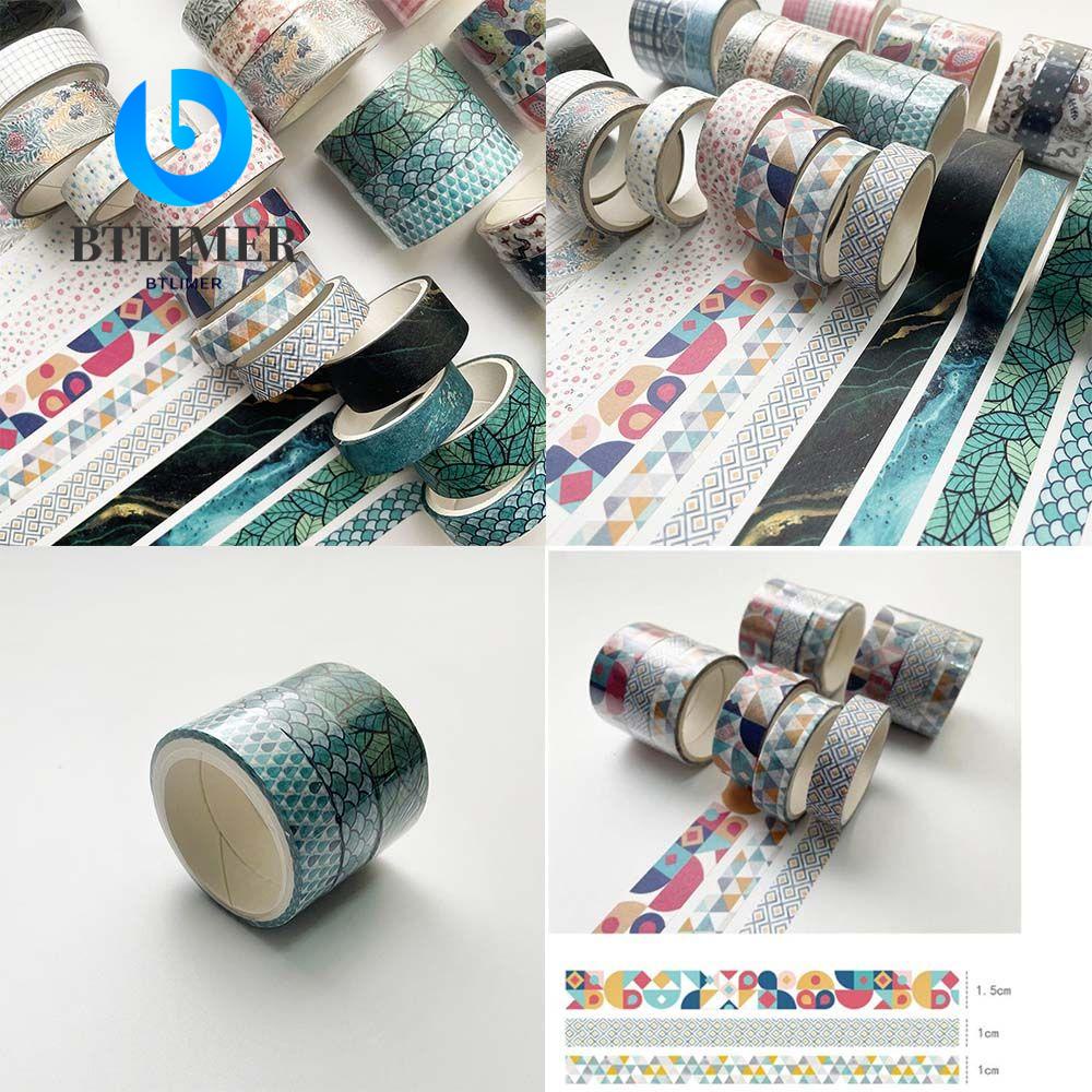Bộ 3 Cuộn Băng Dính Washi Họa Tiết Dễ Thương Dùng Trang Trí Sổ Tay