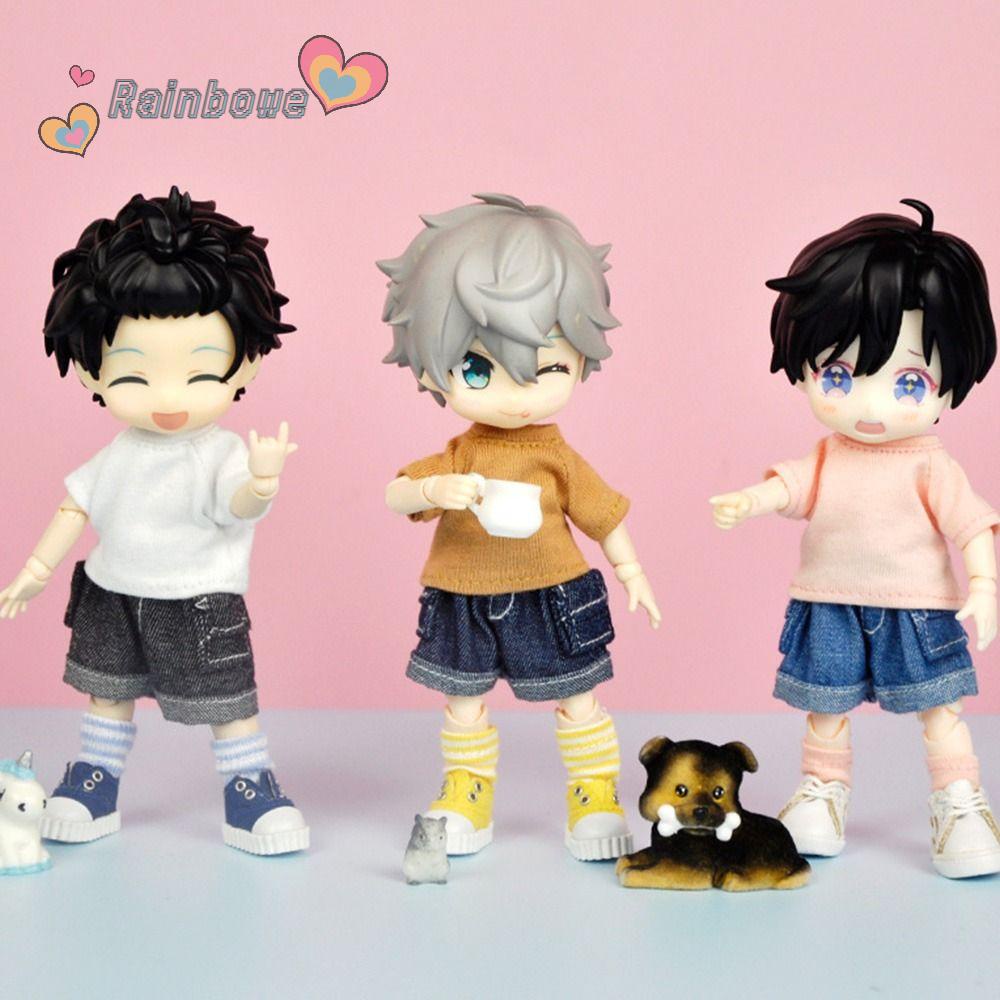 Áo Thun Cotton Mini Màu Cầu Vồng Làm Thủ Công Cho Búp Bê