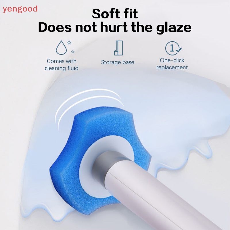 Bộ 5 Bàn Chải Vệ Sinh Toilet Dùng Một Lần Với Tay Cầm Dài Tiện Dụng