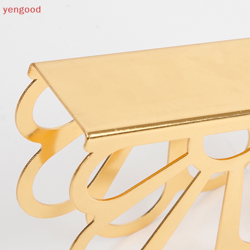 (YGD) Giá Đỡ Khăn Ăn Bằng Thép Không Gỉ Hình Vuông Mạ Vàng Sáng Tạo