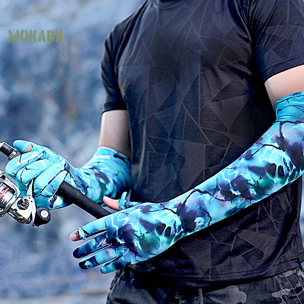 1 Đôi Găng Tay Chống Nắng Độ Co Giãn Cao Chống Trượt Có Thể Chạm Màn Hình Cảm Ứng