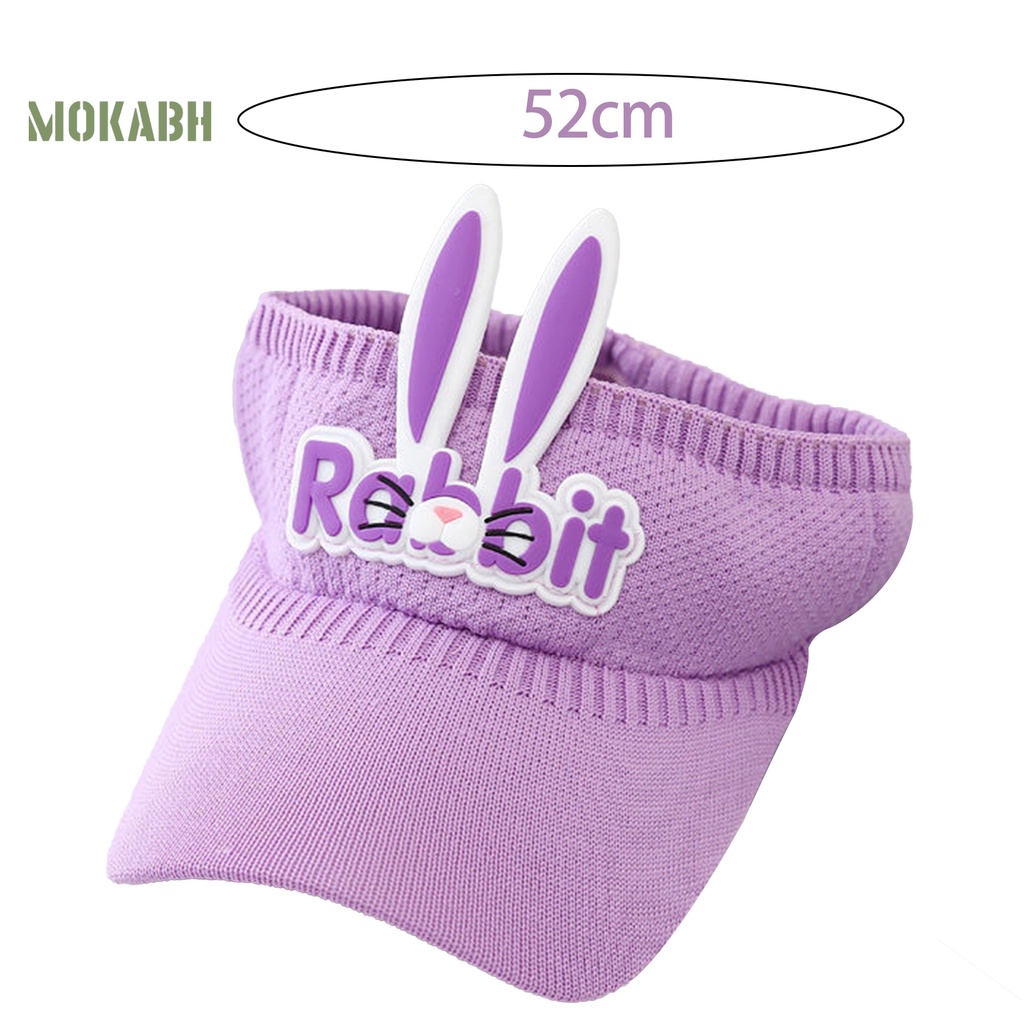 Mũ Lưỡi Trai Hở Chóp Bằng Polyester Họa Tiết Tai Thỏ 3D Dễ Thương Thời Trang Mùa Hè Cho Bé