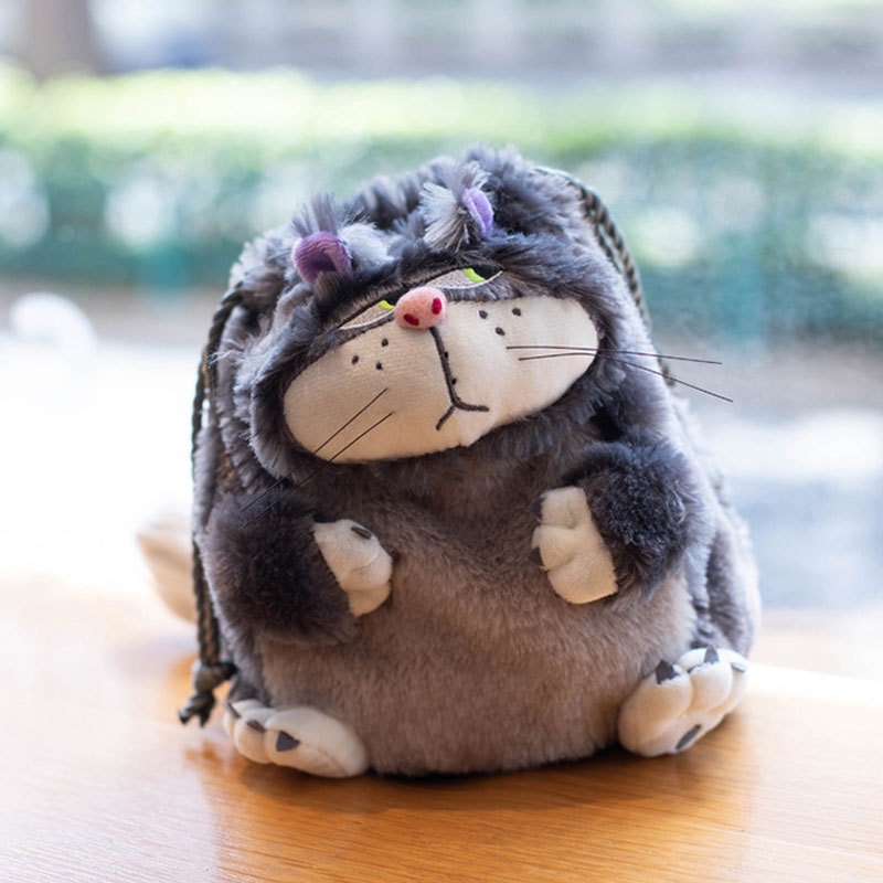 Túi Dây Rút Hình Mèo Lucifer Nhồi Bông Đáng Yêu