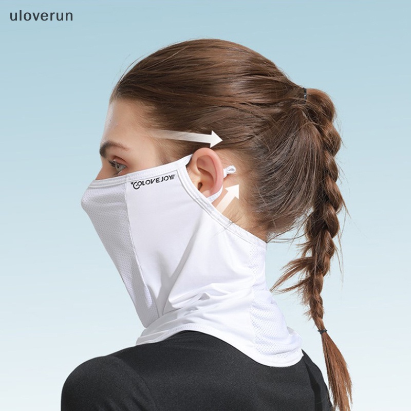 Khẩu Trang Vải Lụa Lạnh Thoáng Khí Chống Tia UV Nhanh Khô Bảo Vệ Tai Dành Cho Nữ
