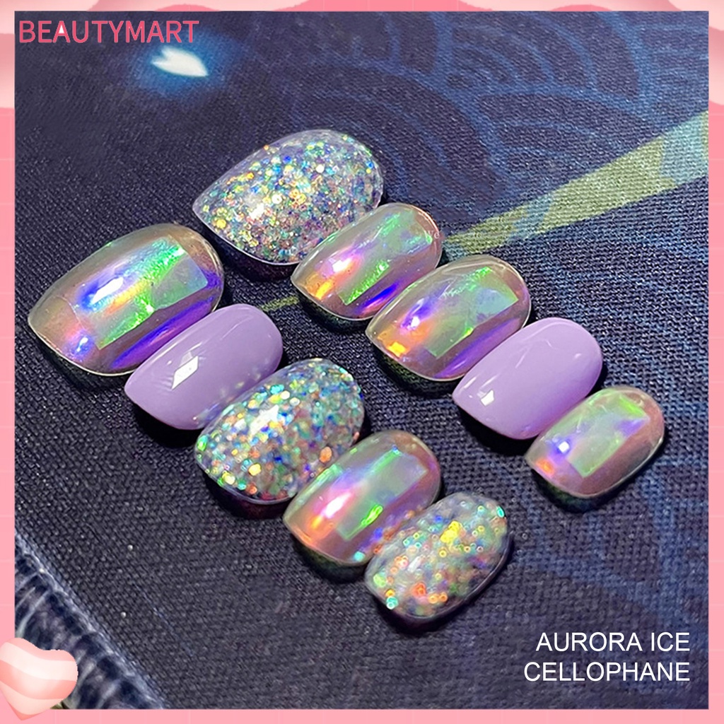 Miếng Dán Trang Trí Móng Tay Bằng Nhựa Lấp Lánh DIY