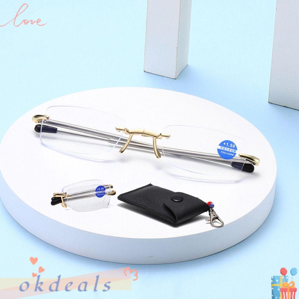 Mắt Kính Đọc Sách Thoải Mái Siêu Nhẹ Có Thể Gập Lại Kèm Túi Đựng