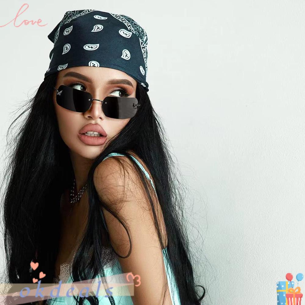 Kính Mát Hình Bướm Không Vành Chống Tia UV Phong Cách Cổ Điển