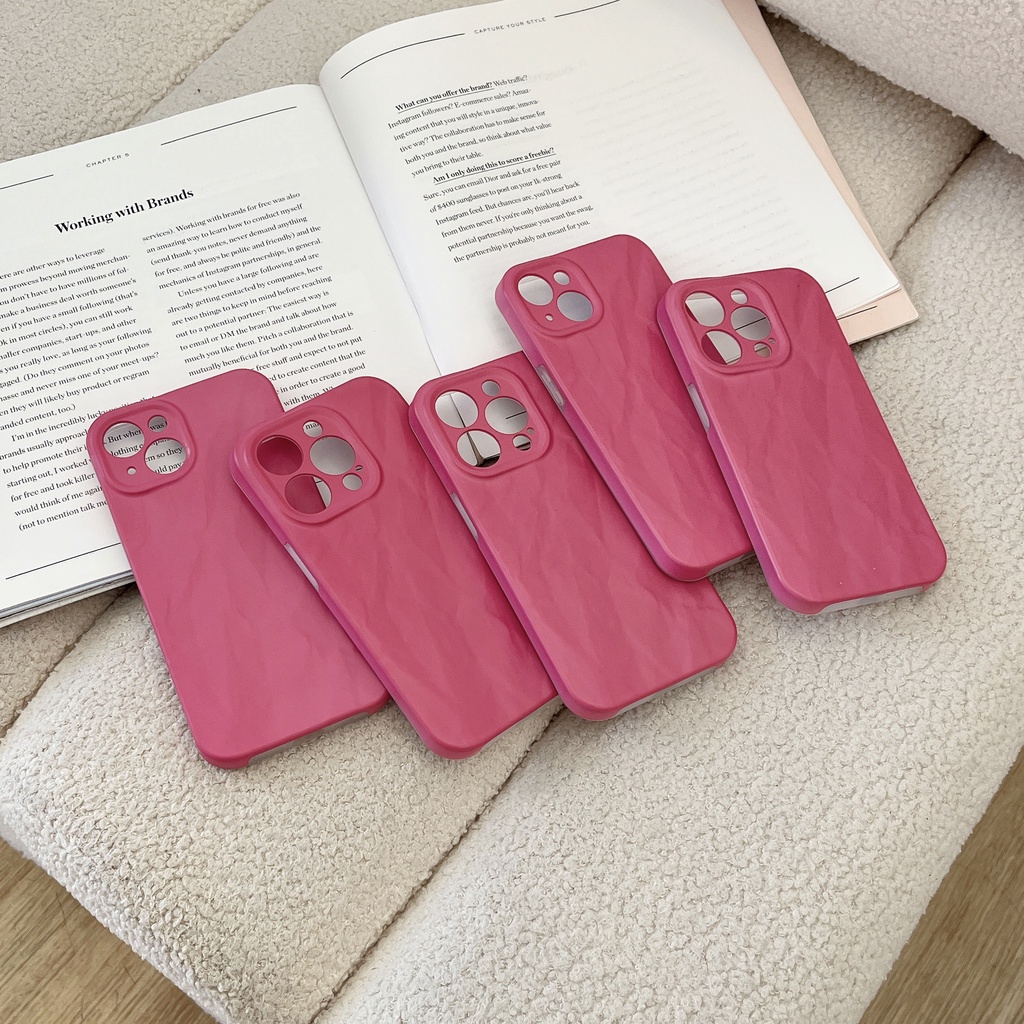 Ốp Điện Thoại Nhựa PC Cứng Chống Sốc Màu Bưởi Đơn Giản Cho iPhone 14 13 12 11 PRO MAX