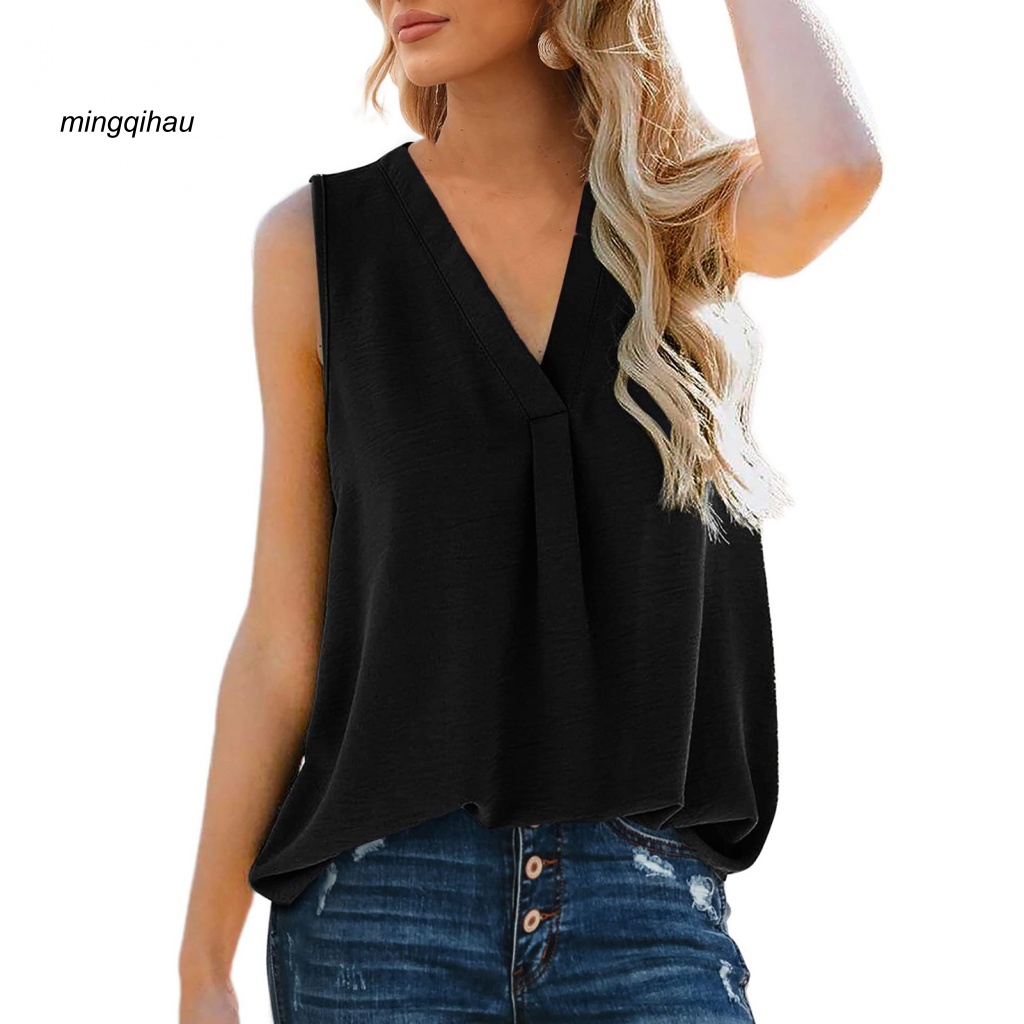 Áo Kiểu Cổ Chữ V Thời Trang Thanh Lịch Cho Nữ