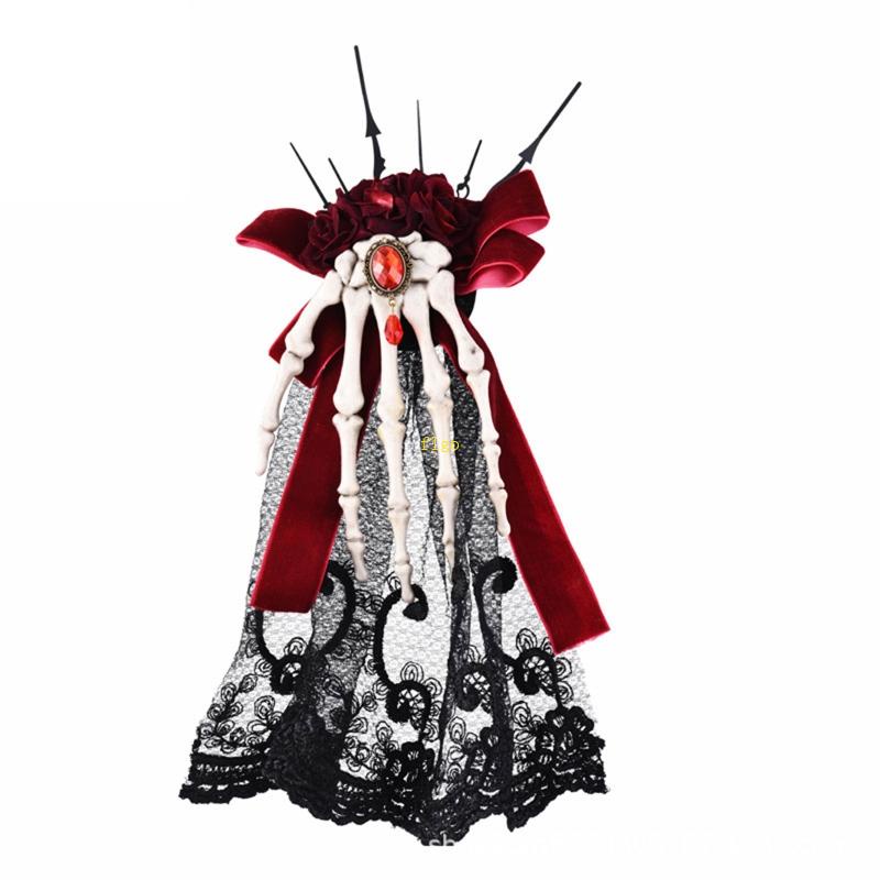Kẹp Tóc Hình Bộ Xương Phong Cách Gothic Thời Trang Halloween