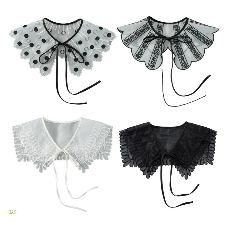 Cổ Áo Giả Thêu Nhiều Họa Tiết Tinh Tế Trang Trí Cho Nữ