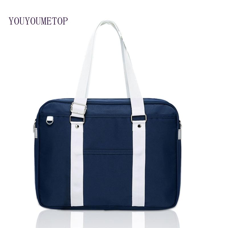 Youyo Túi Xách Vải Oxford Đeo Vai Đồng Phục Học Sinh Trung Học Nhật Bản Cho Nam Nữ