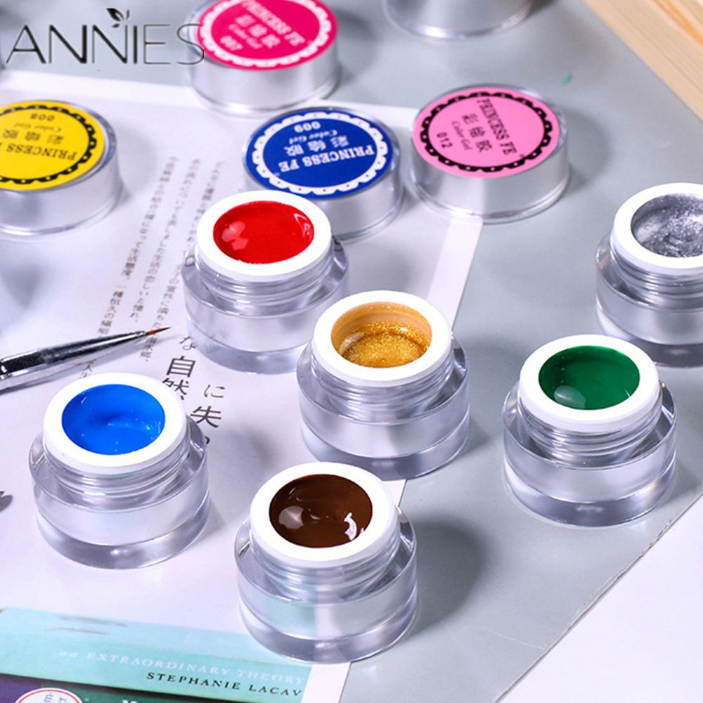 Bộ gel Sơn Móng Tay UV 12 Màu Đen Trắng Vàng Phong Cách Nhật Bản Cho Người Mới Bắt Đầu